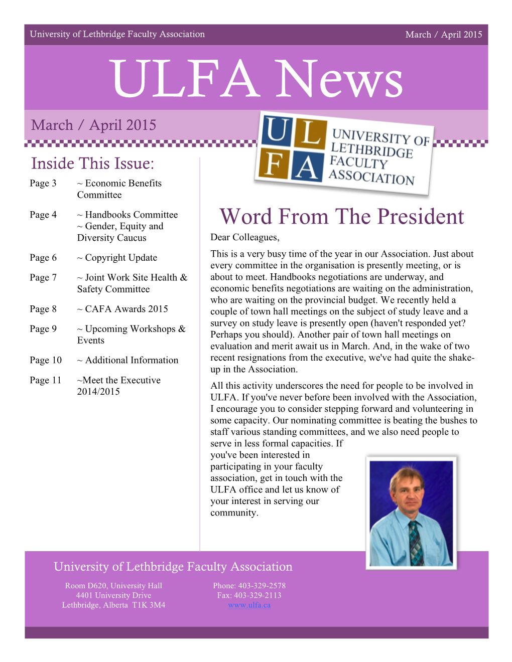 ULFA News March / April 2015
