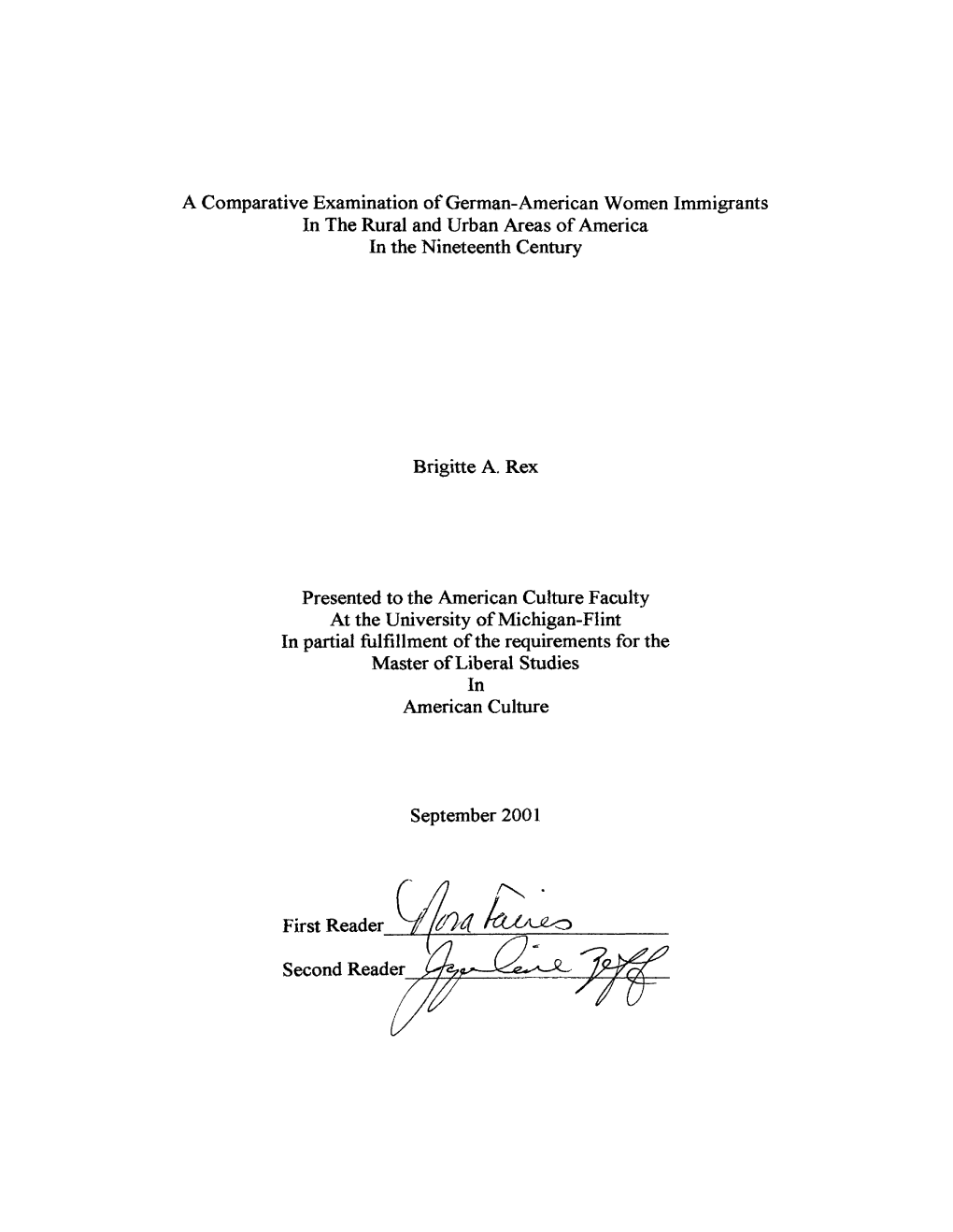 A Comparative Examination of German-American Women Immigrants in the Rural and Urban Areas of America in the Nineteenth Century