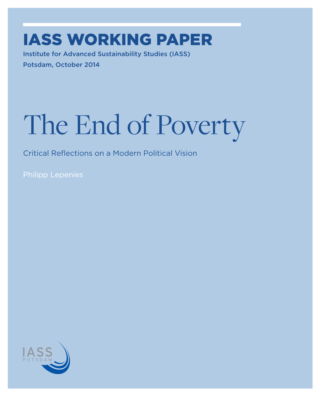 The End of Poverty