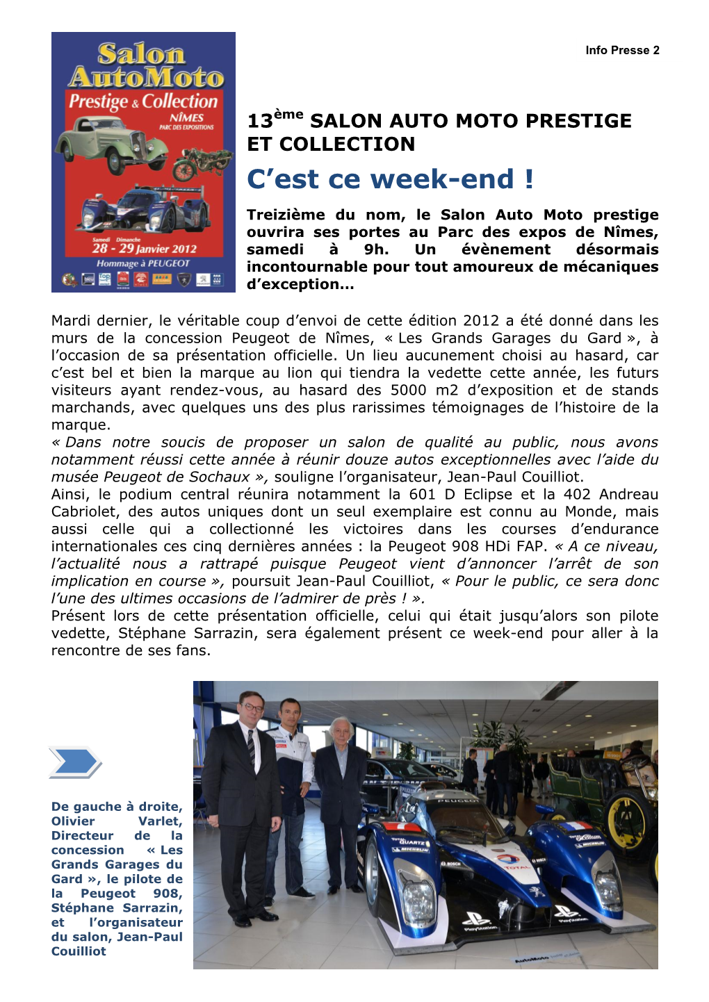Peugeot Au Salon De Nîmes : Morceaux Choisis…