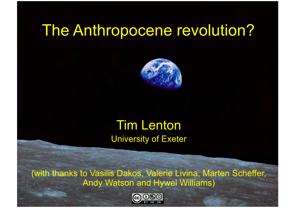 The Anthropocene Revolution?