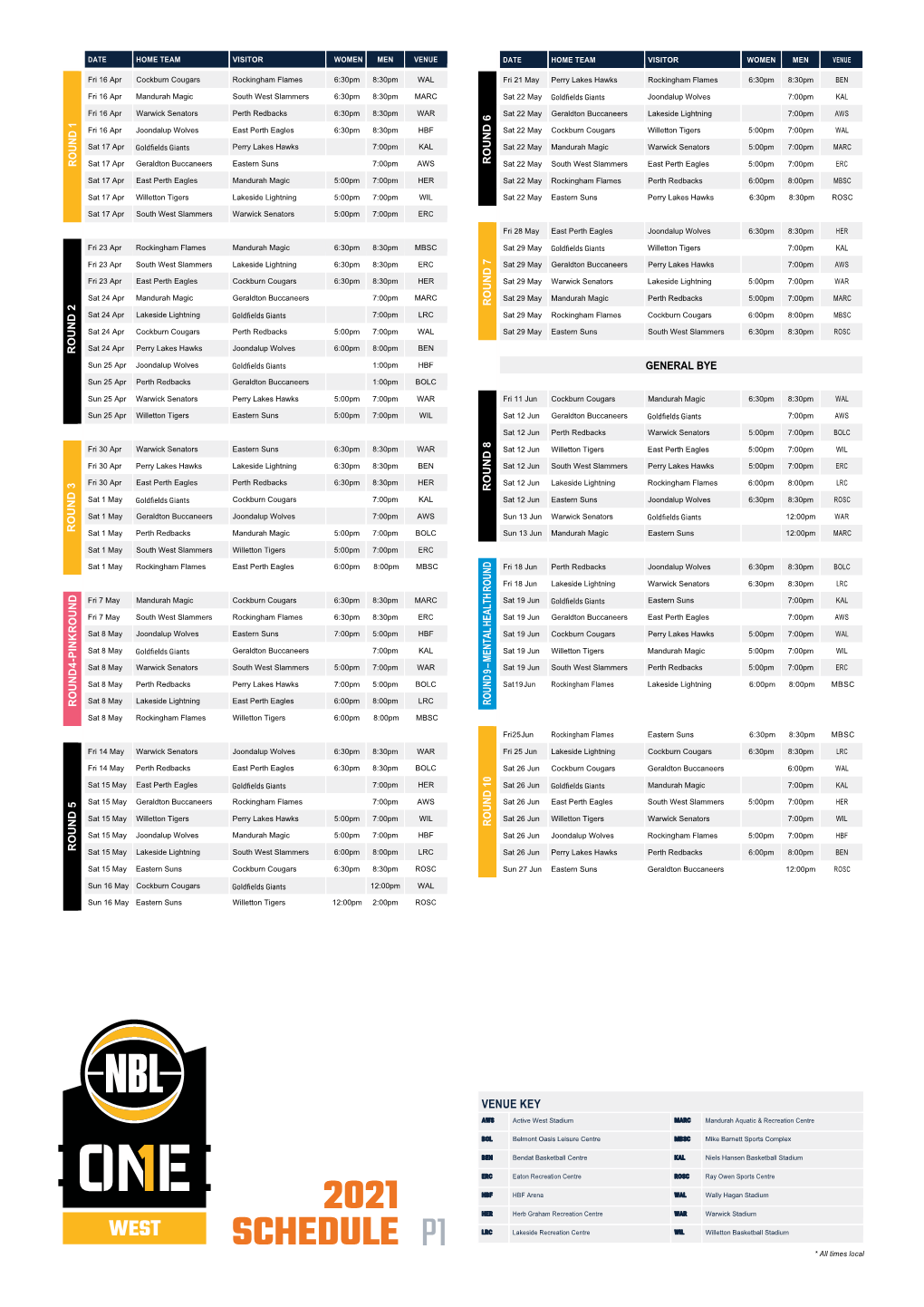 To View 2021 Nbl1 Schedule