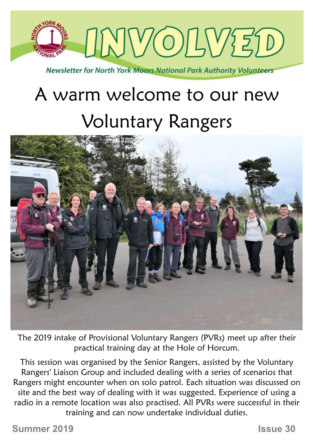 A Warm Welcome to Our New Voluntary Rangers