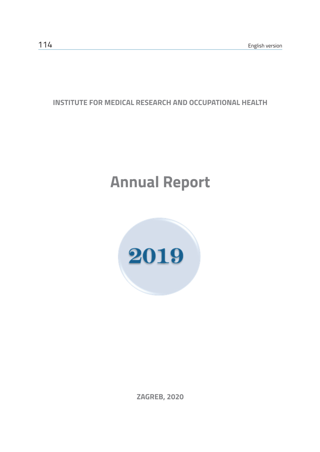 Annual Report for 2019