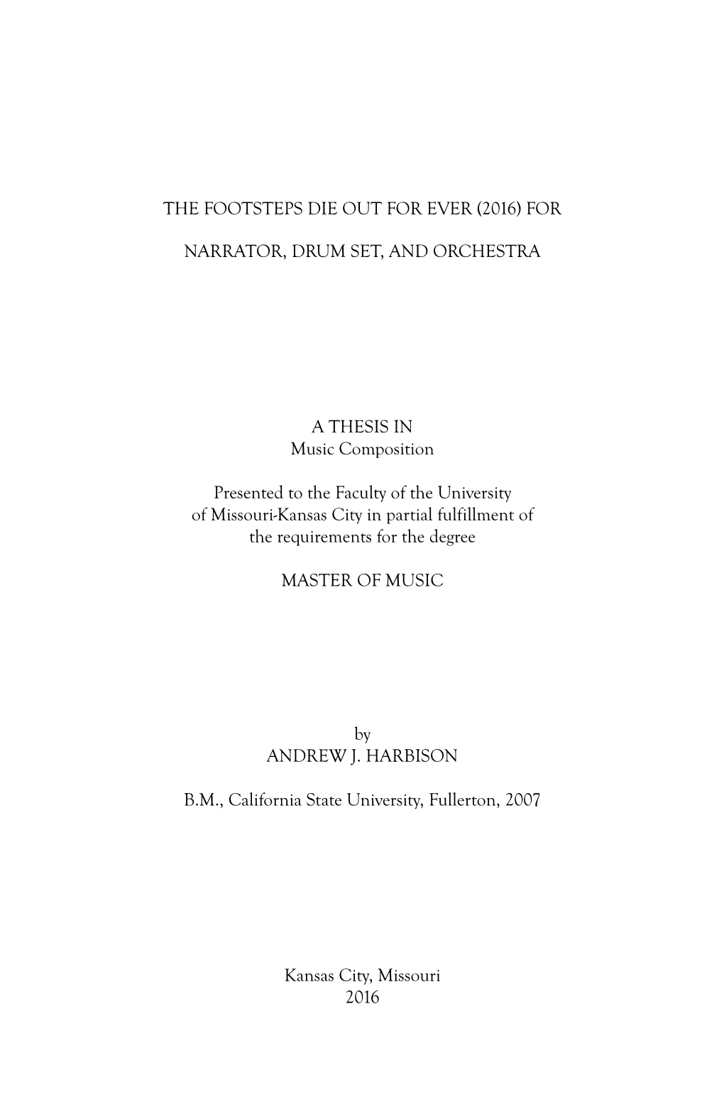 Thesis Cover and Title Pages