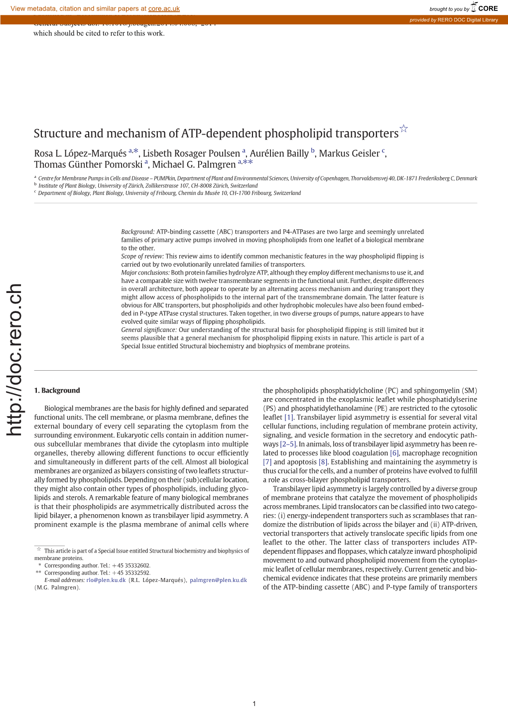 Structure and Mechanism of ATP-Dependent Phospholipid Transporters☆