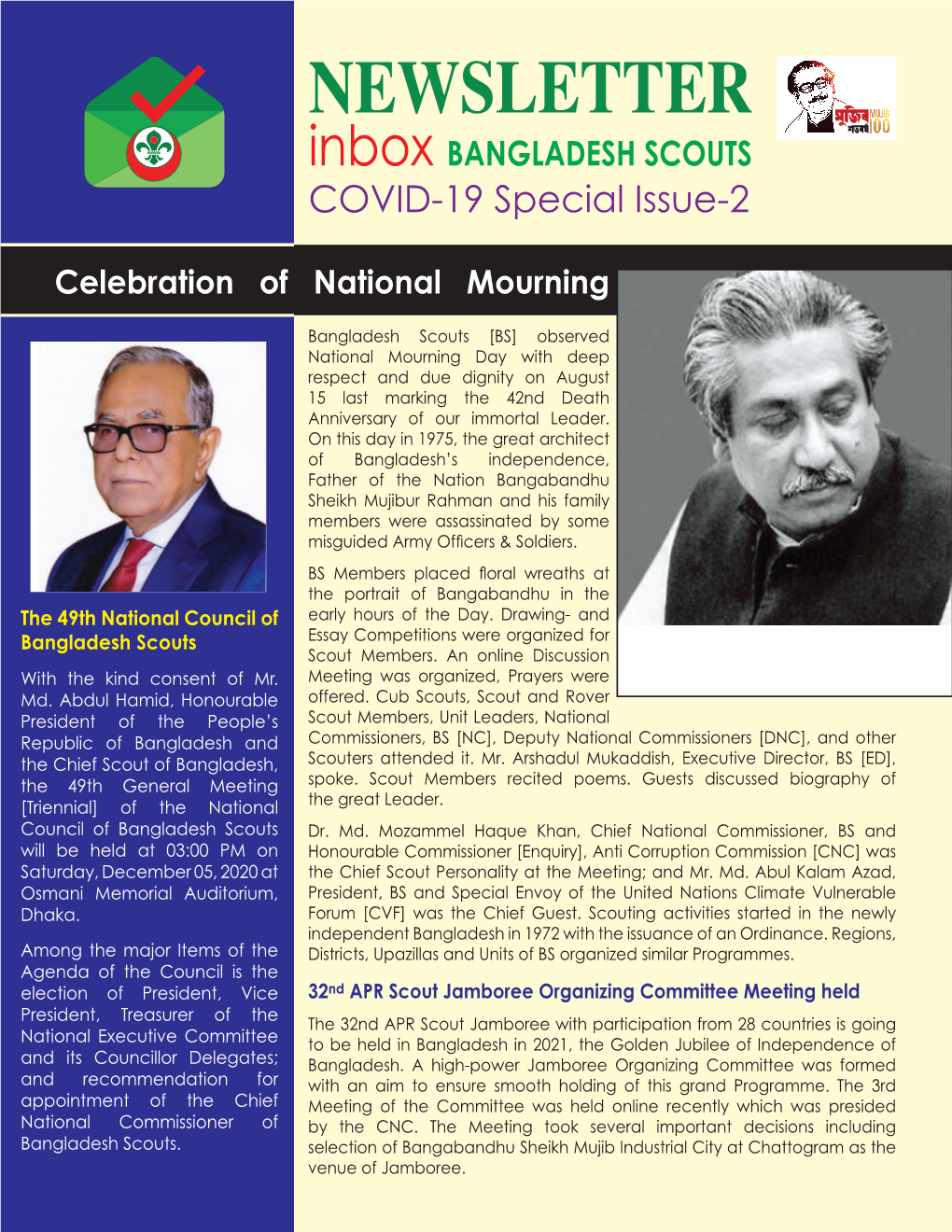 NEWSLETTER Inbox BANGLADESH SCOUTS COVID-19 Special Issue-2