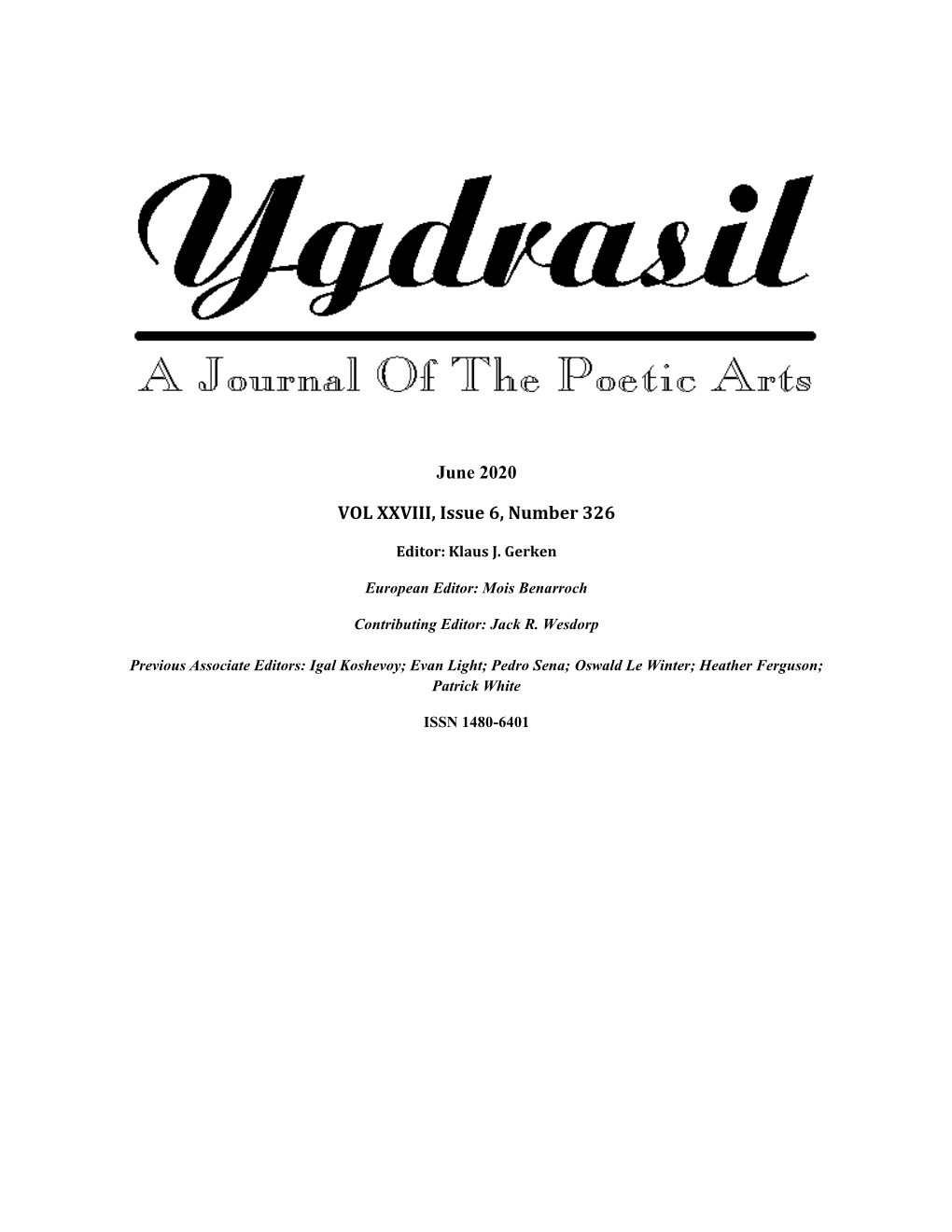 June 2020 VOL XXVIII, Issue 6, Number