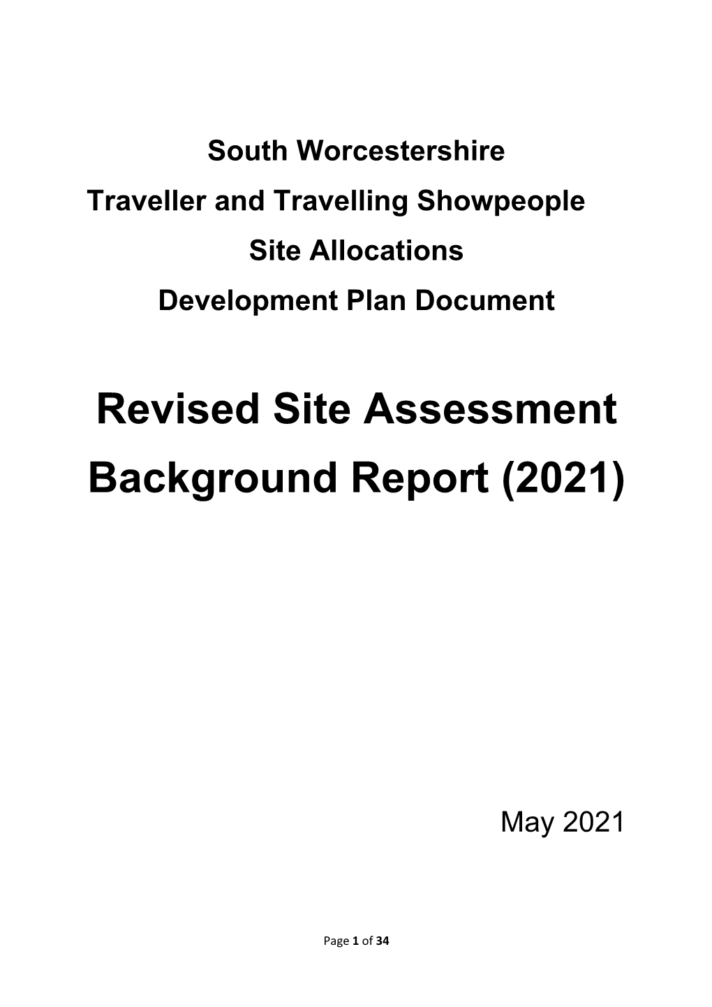 South Worcestershire Development Plan (SWDP) and Good Practice on Designing Gypsy and Traveller Sites