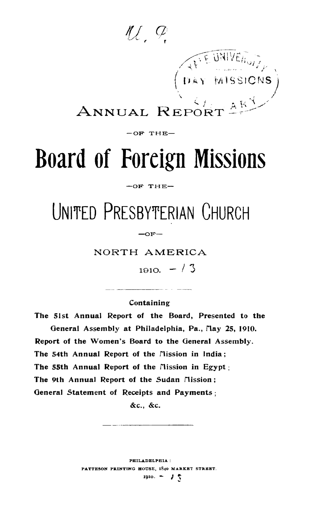 Board of Foreign Missions