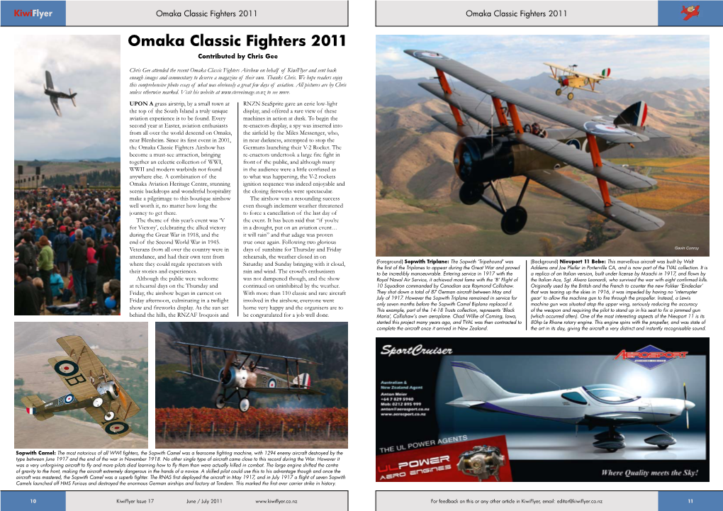 Omaka Classic Fighters 2011 Airshow