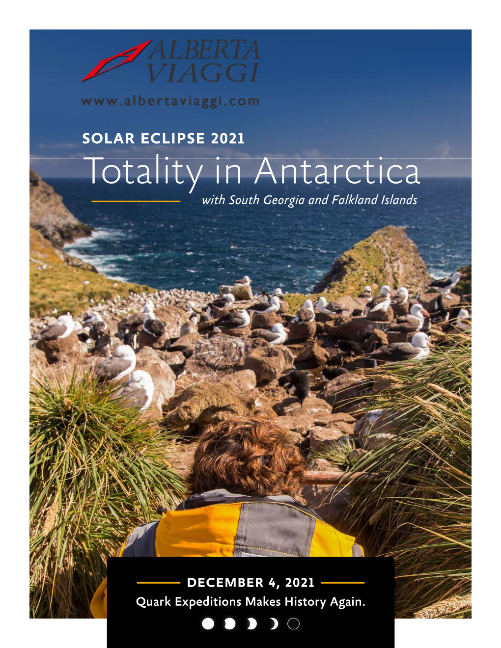 Totality in Antarctica with South Georgia and Falkland Islands