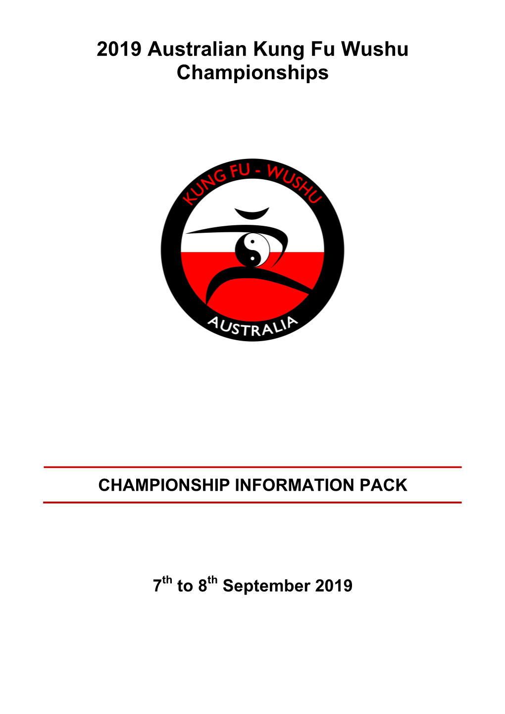 2019 Australian Kung Fu Wushu Championships