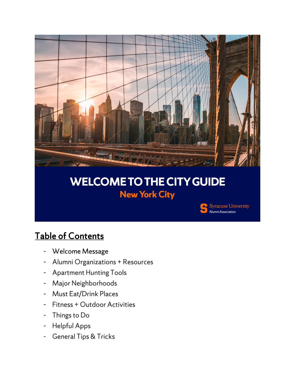 Download the Generation Orange Guide to New York City (PDF)