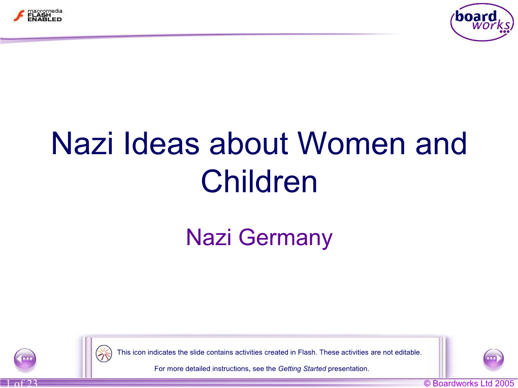 Nazi Ideas About Women and Children