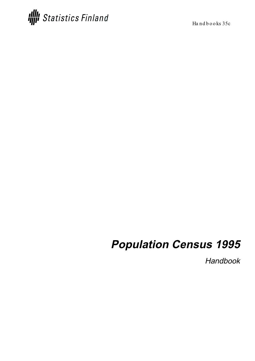 Population Census 1995 Handbook Inquiries