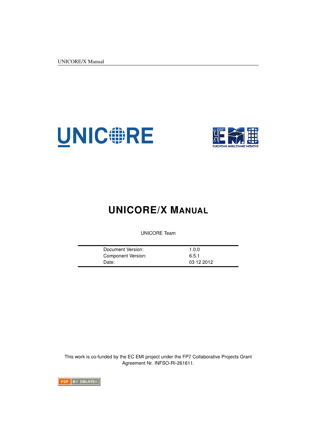 UNICORE/X Manual