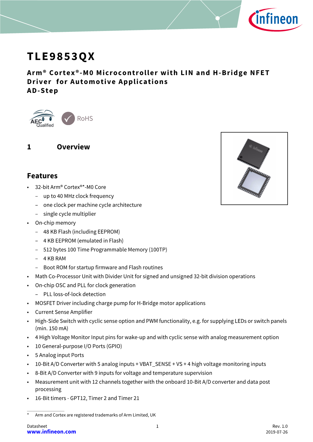 TLE9853QX Data Sheet