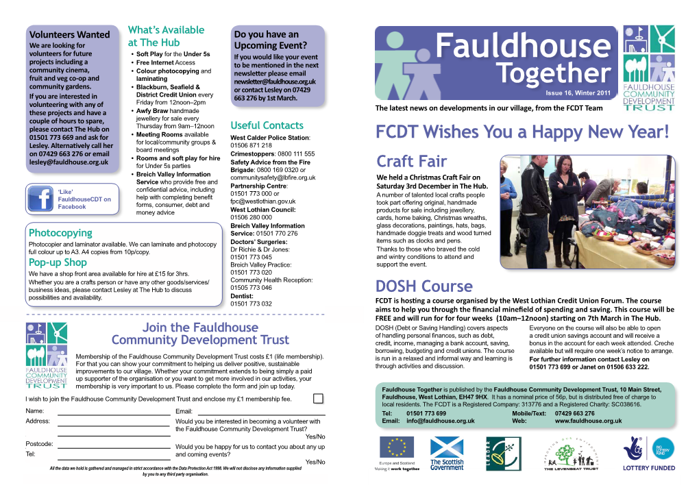 Fauldhouse Together Issue 16
