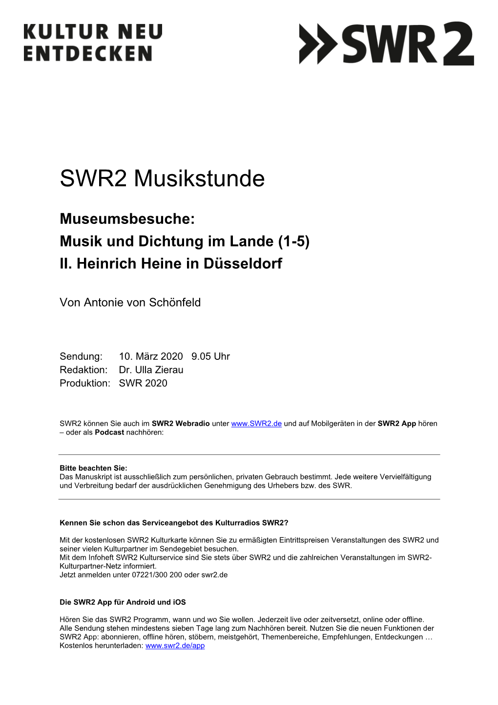 SWR2 Musikstunde