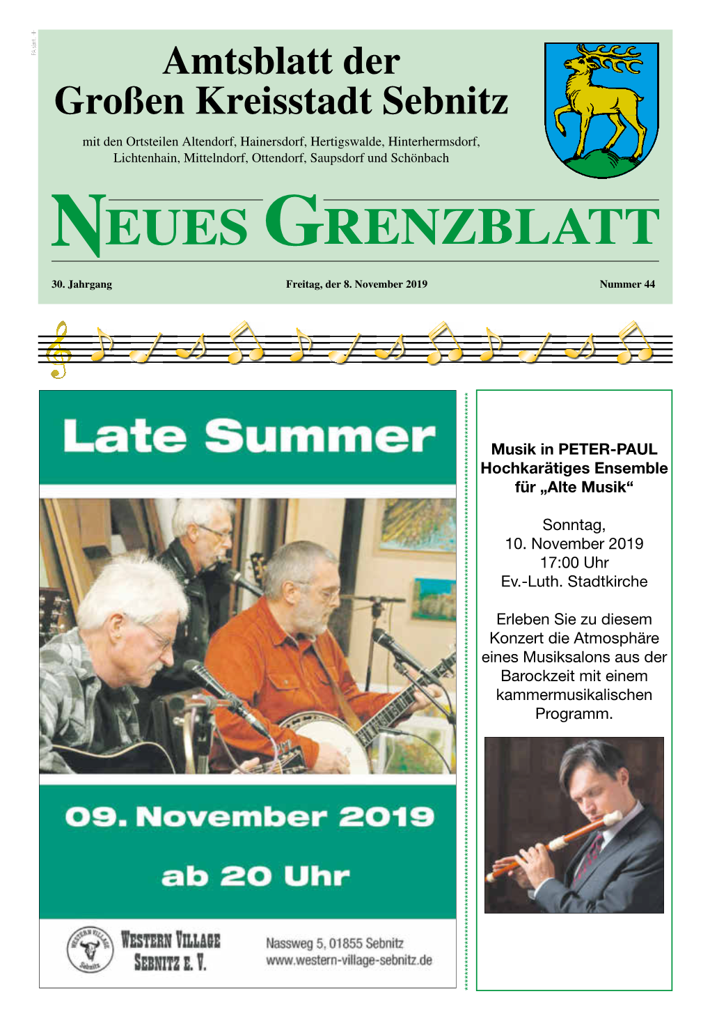 Neues Grenzblatt Nr. 44 Vom 08.11.2019