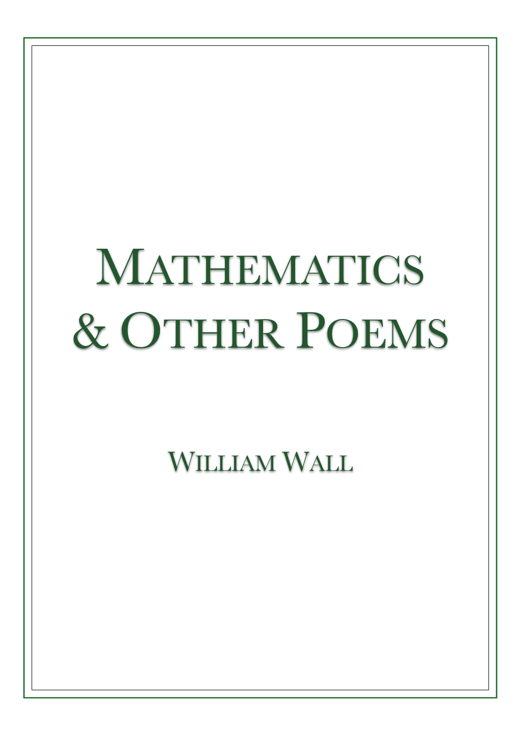 Mathematics & Other Poems