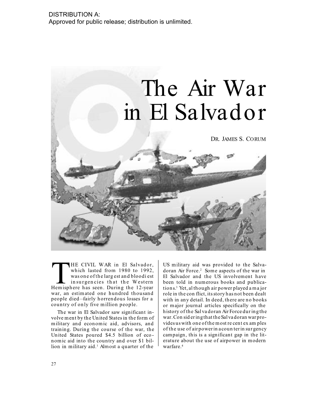 The Air War in El Salvador