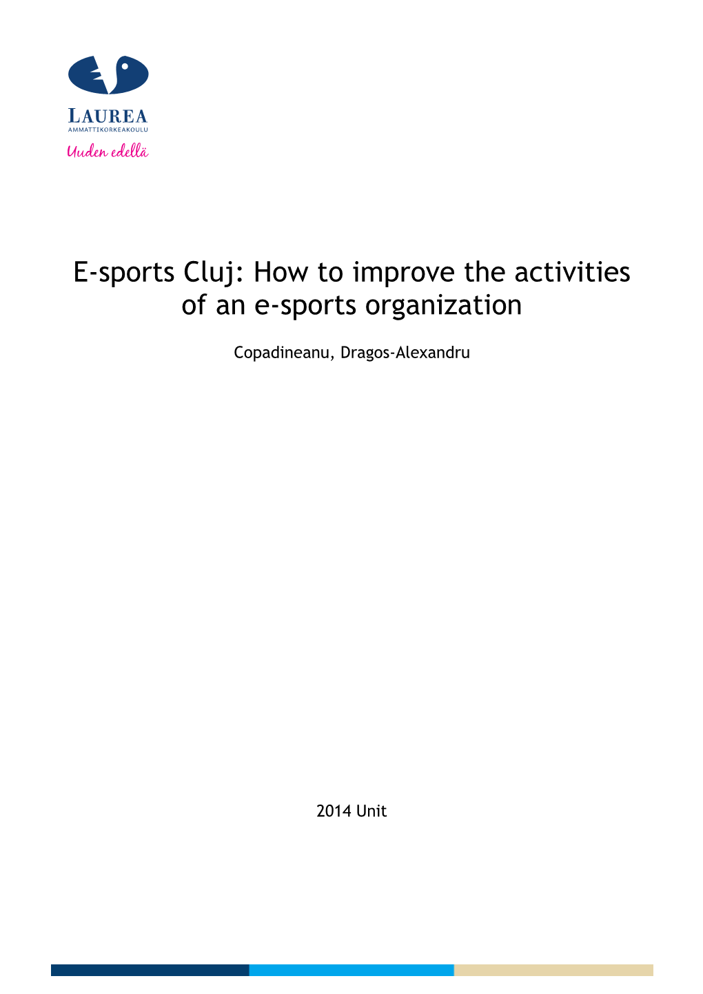 E-Sports Cluj: How to Improve the Activities of an E-Sports Organization