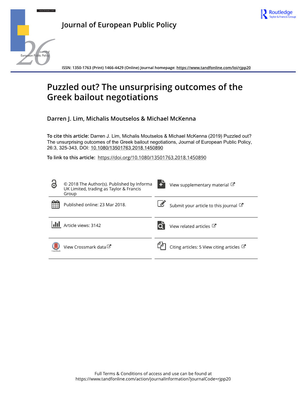 The Unsurprising Outcomes of the Greek Bailout Negotiations