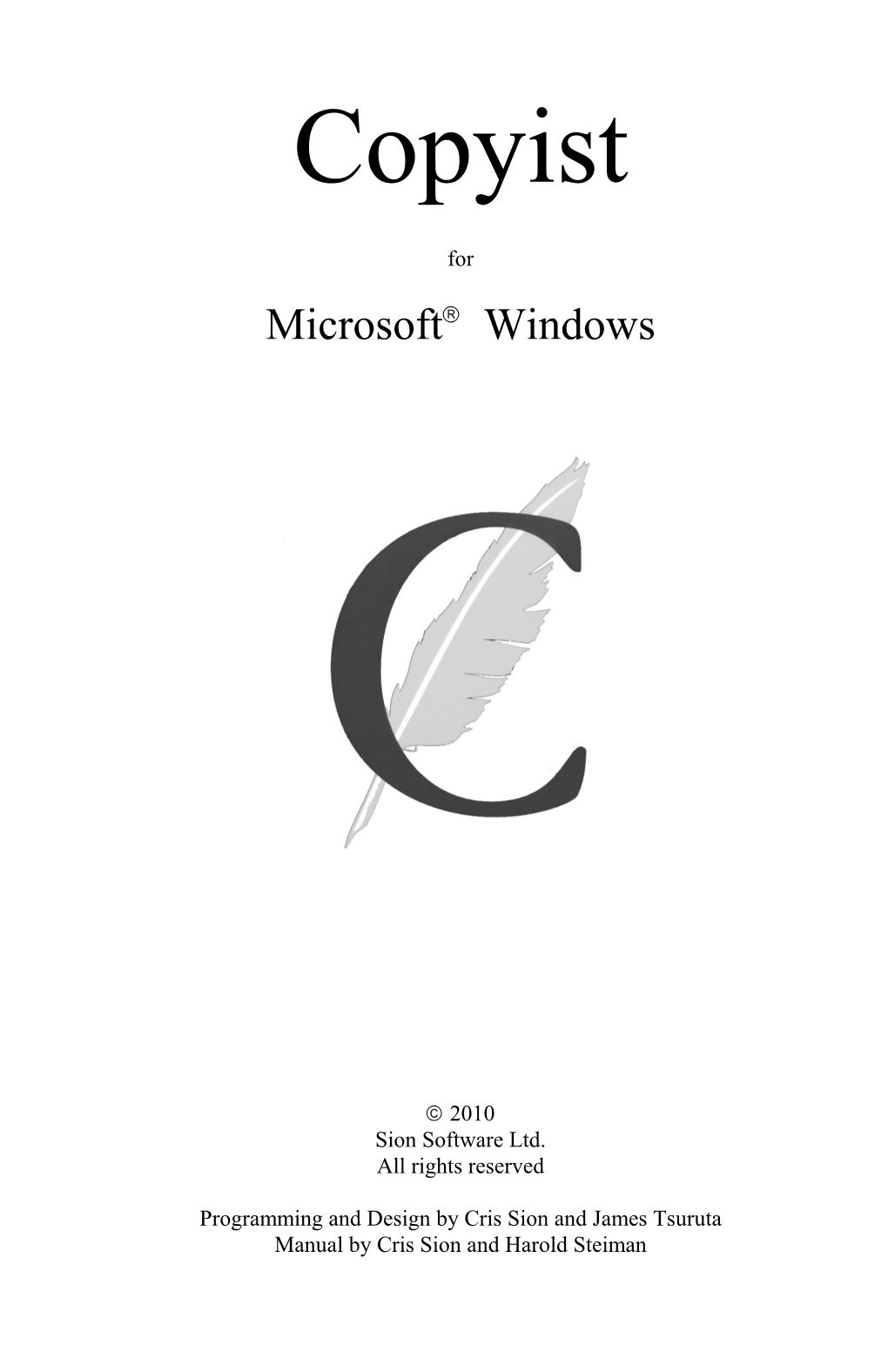 Copyist 4.0 for Windows
