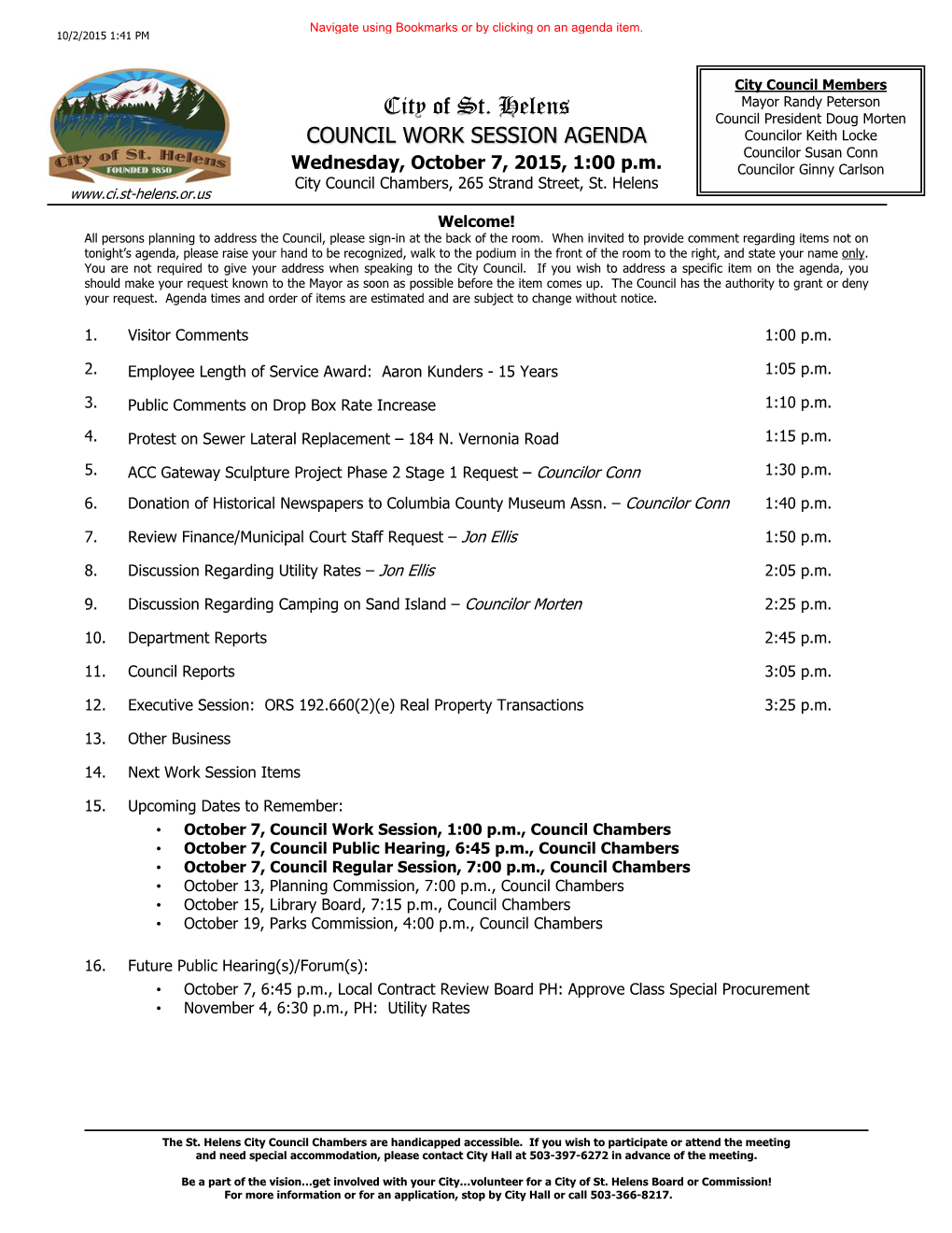 City of St. Helens Planning Department Activity Report