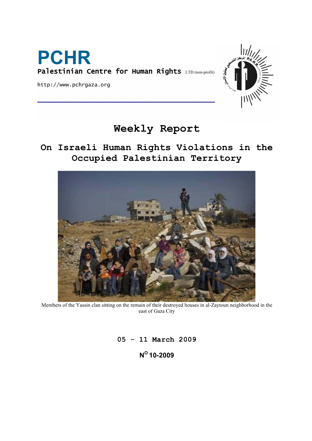 Weekly Report on Israeli Human Rights Violations in the Occupied Palestinian Territory