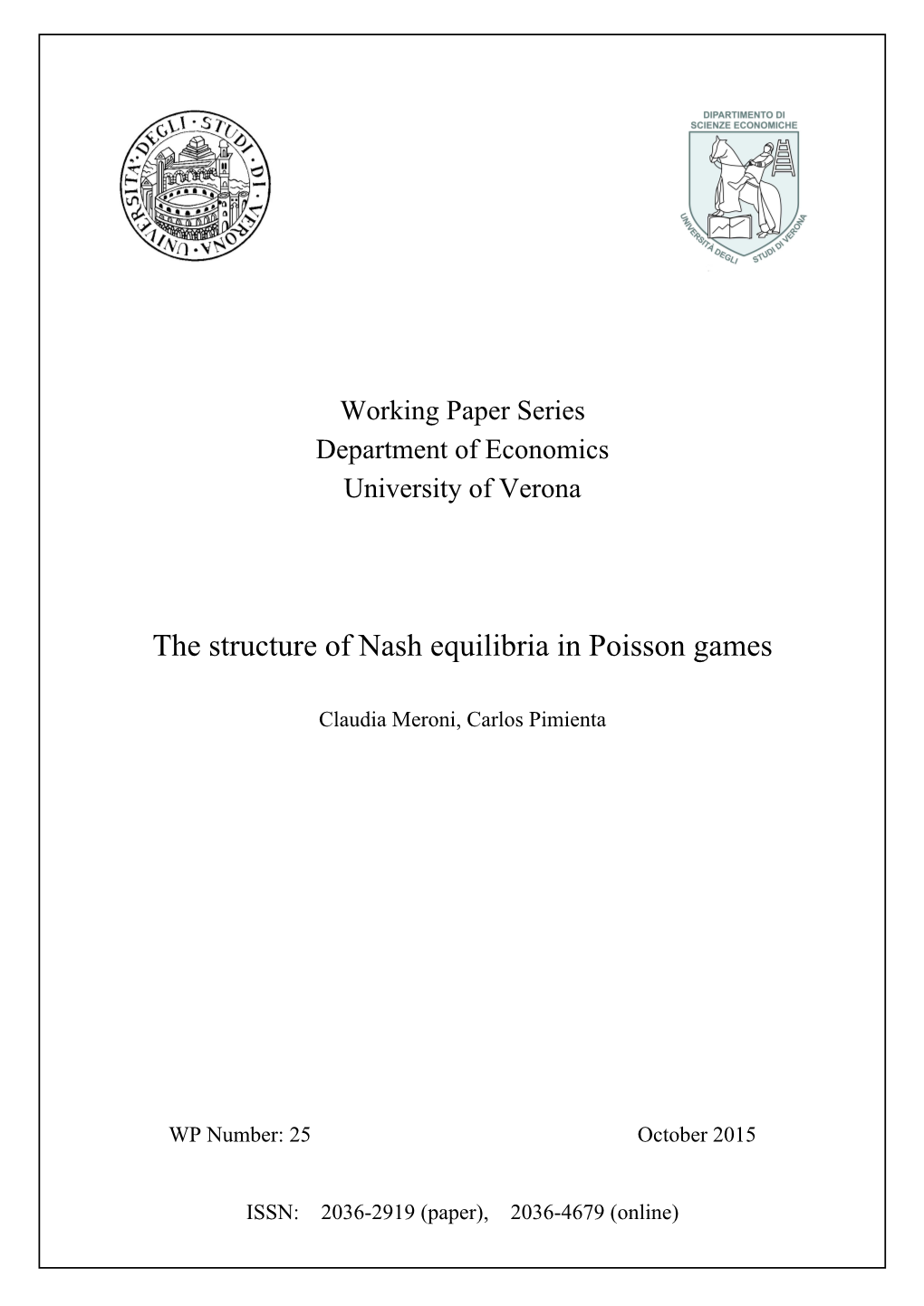 The Structure of Nash Equilibria in Poisson Games