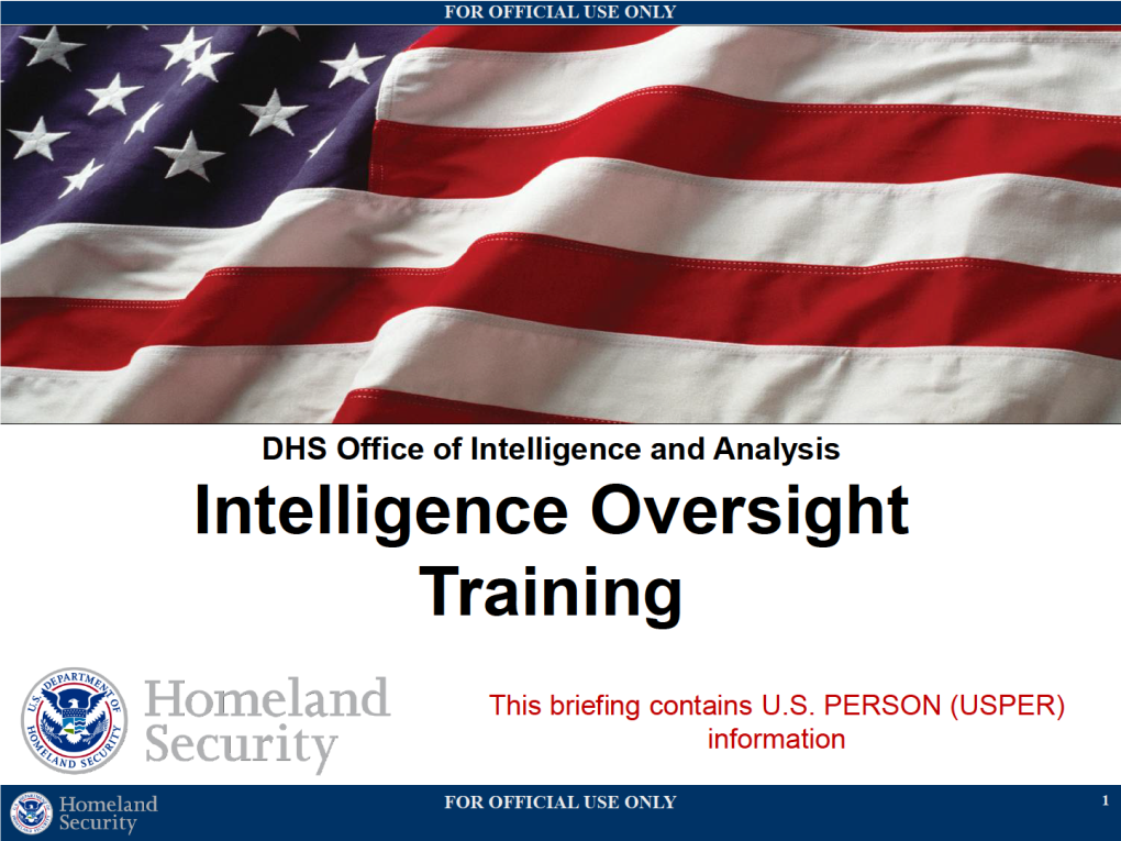 DHS Office of Intelligence and Analysis FOIA Documents