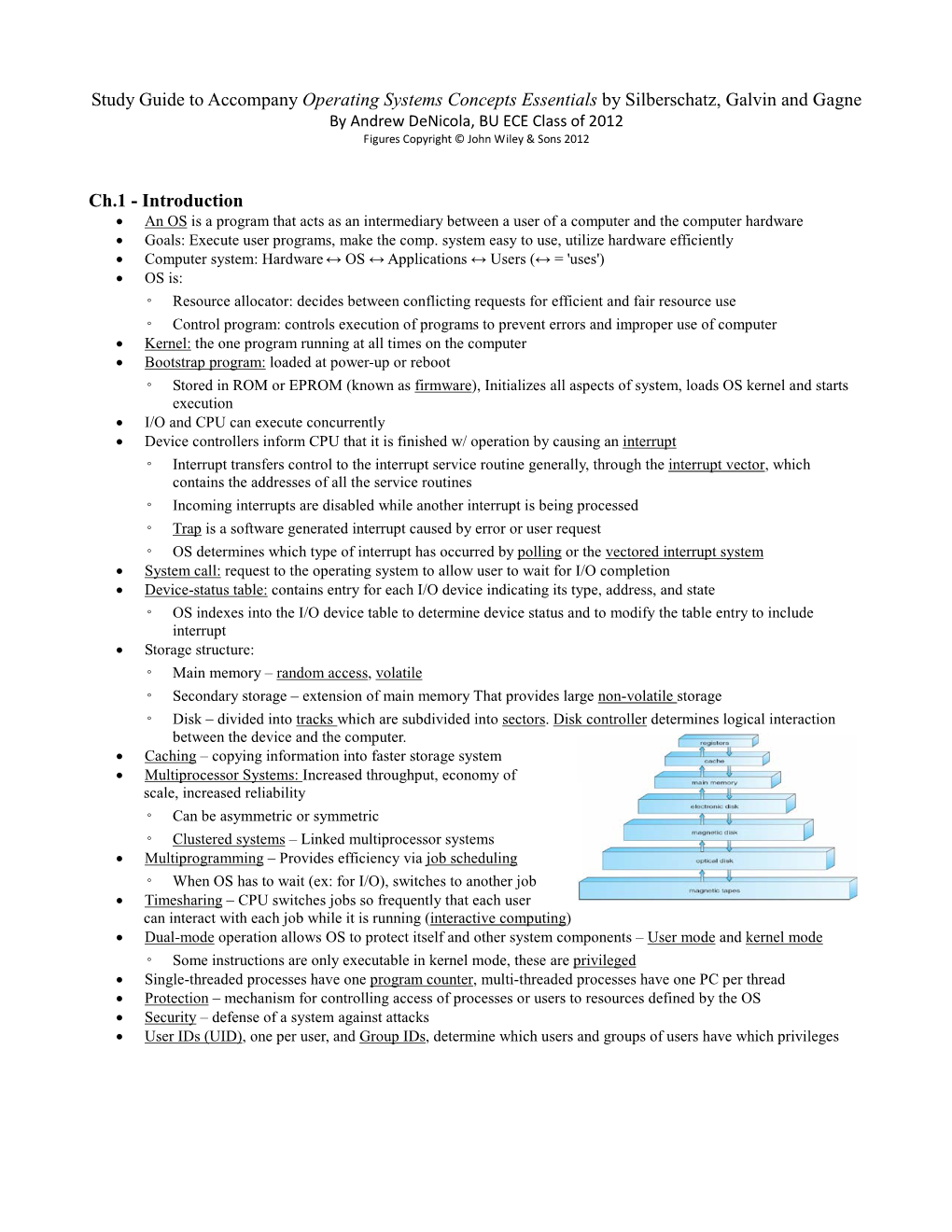 Study Guide to Accompany Operating