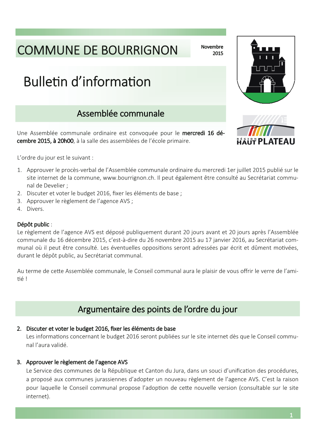 13 Bulletin D'information