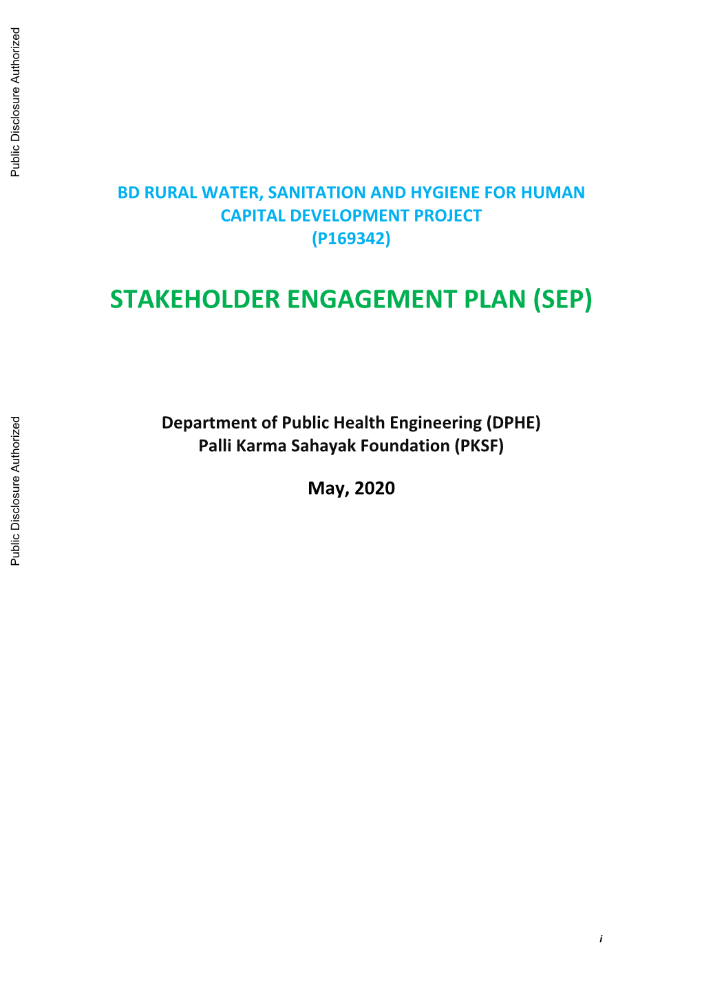 Stakeholder Engagement Plan (Sep)