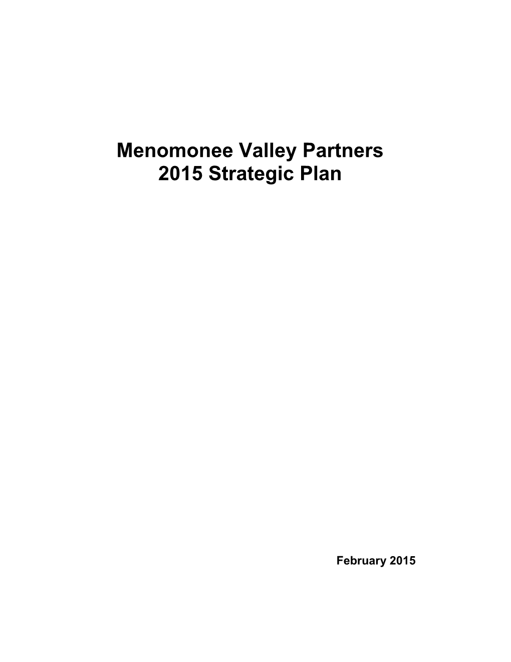 Menomonee Valley Partners Strategic Plan