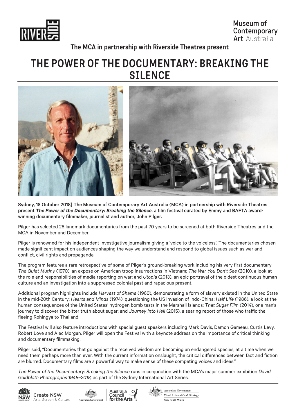 The Power of the Documentary Film Festival Curated by John Pilger Download