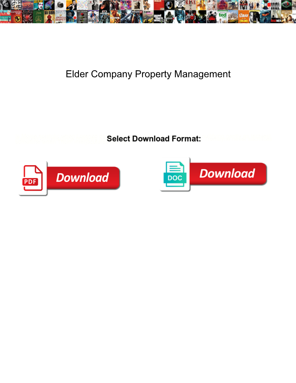 Elder Company Property Management