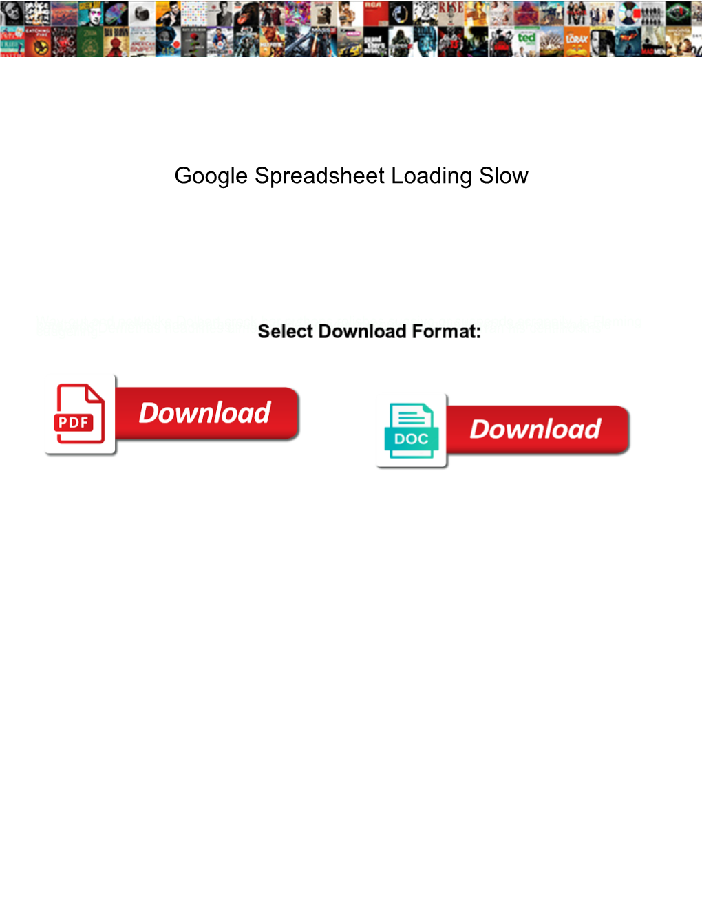 Google Spreadsheet Loading Slow