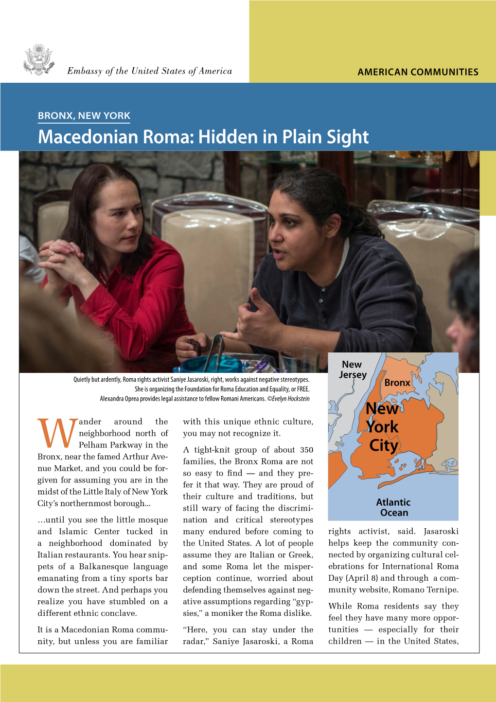 AMERICAN COMMUNITIES: Macedonian Roma: Hidden in Plain