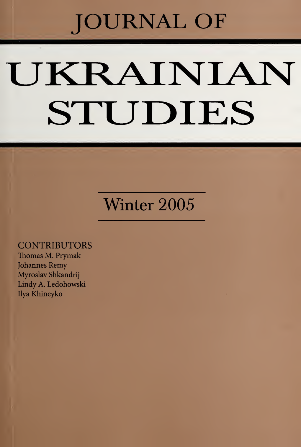 Journal of Ukrainian Studies