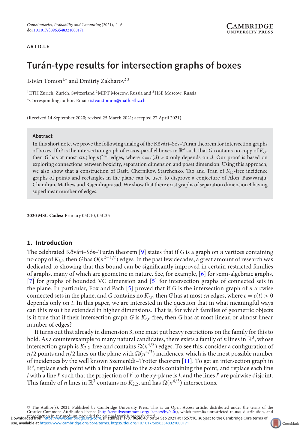 Turán-Type Results for Intersection Graphs of Boxes