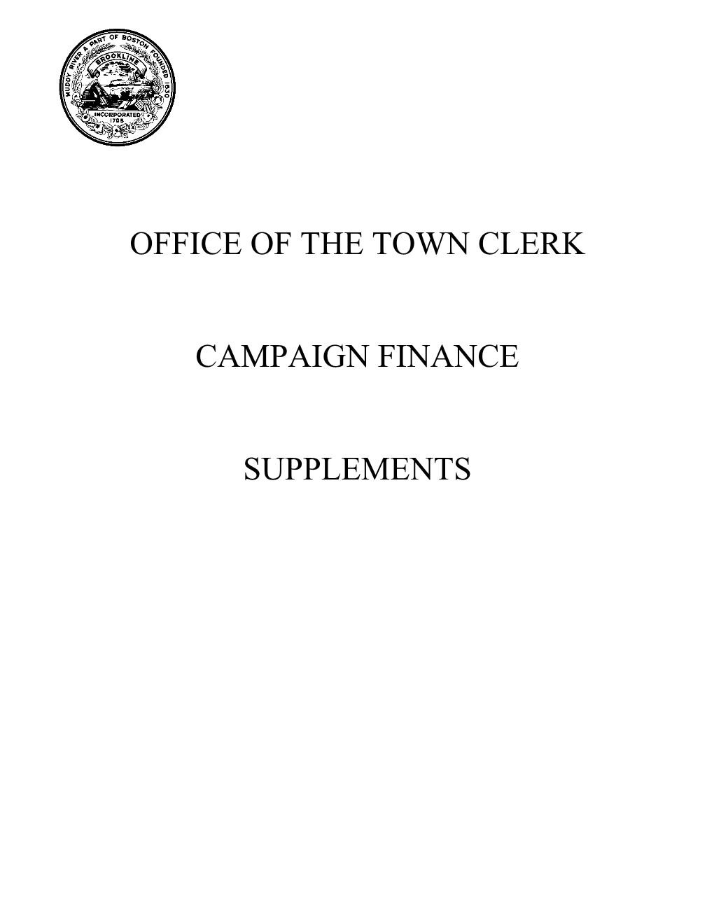 Campaign Finance Packet