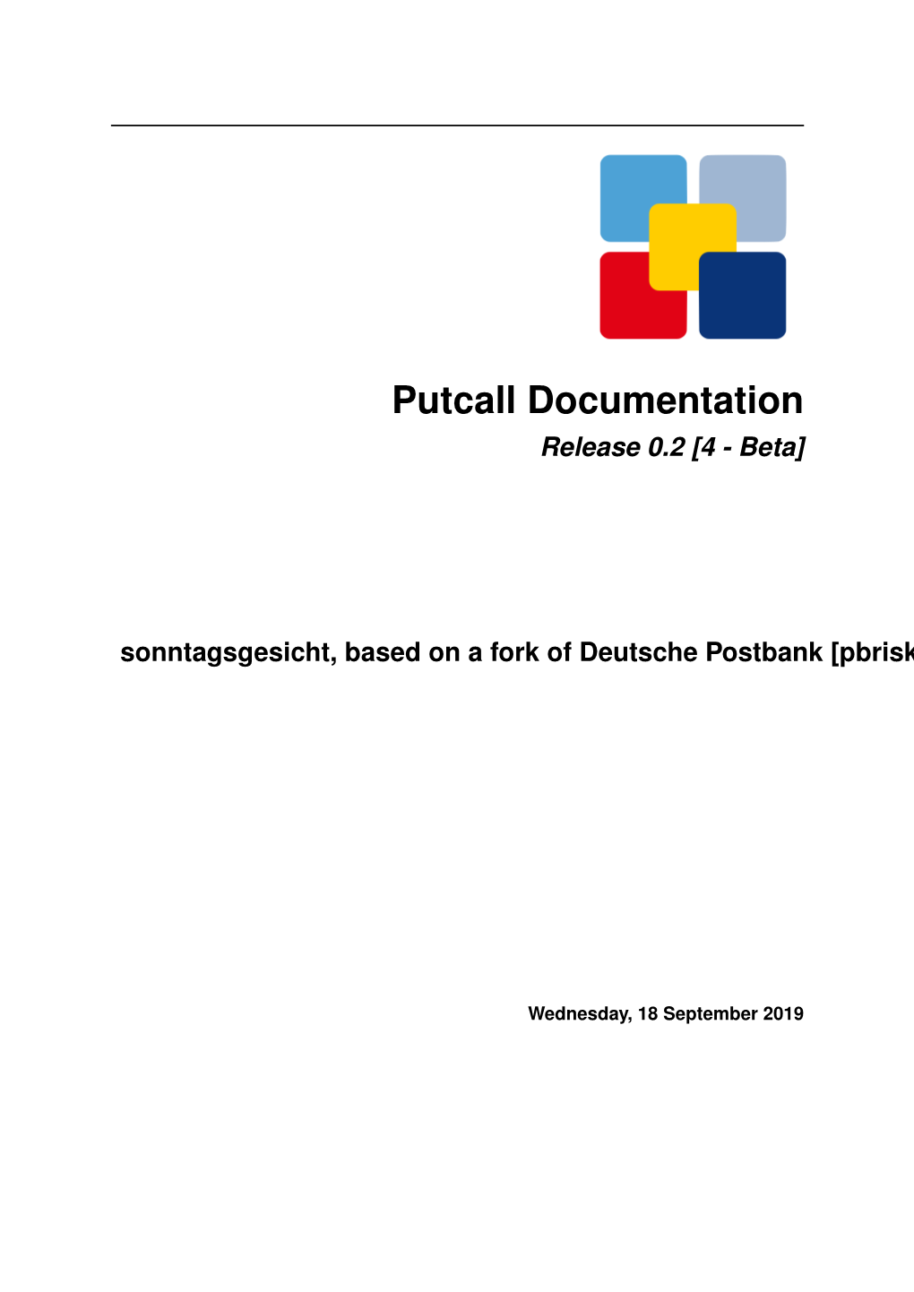 Putcall Documentation Release 0.2 [4 - Beta]