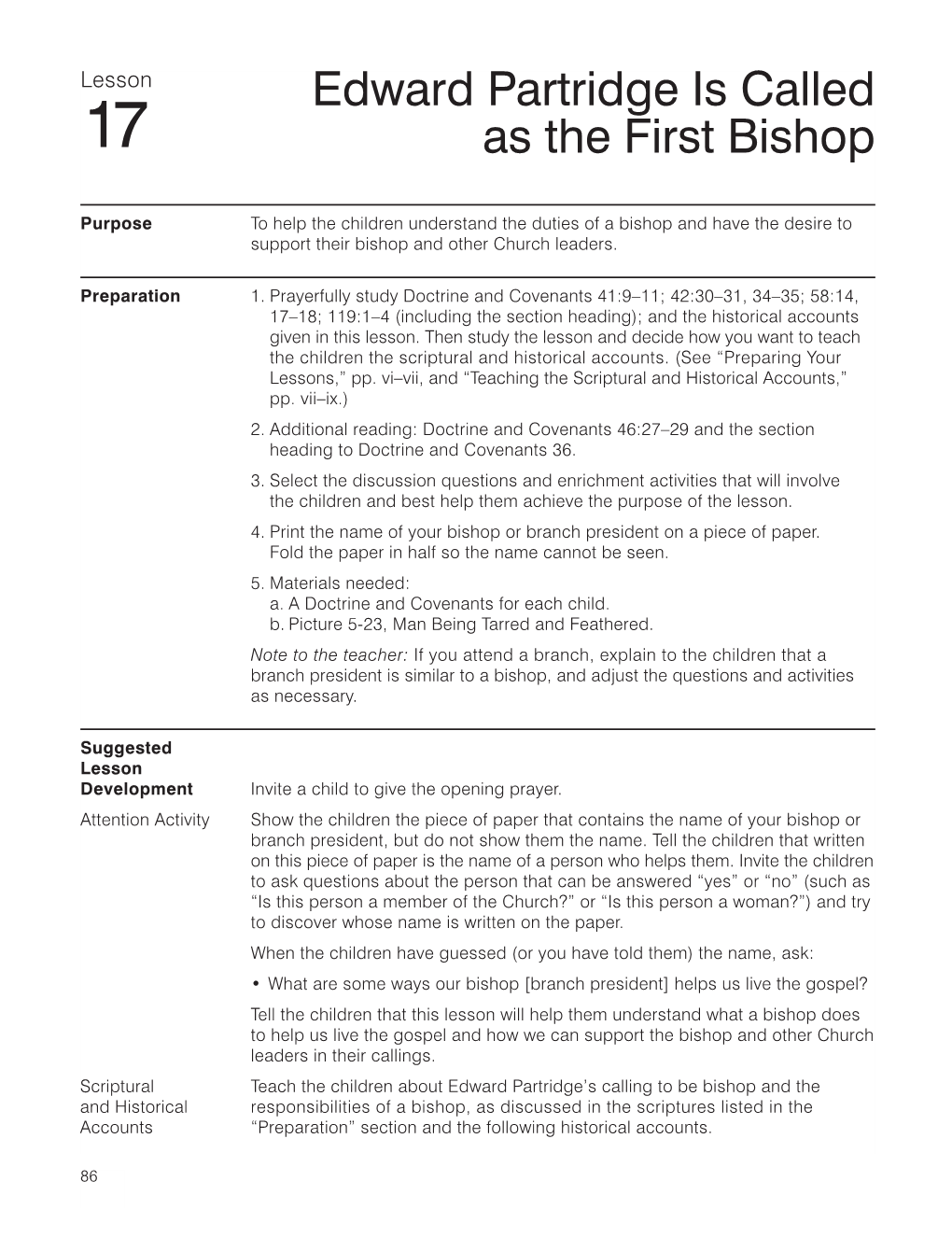 Primary 5 Manual: Doctrine and Covenants, Church History