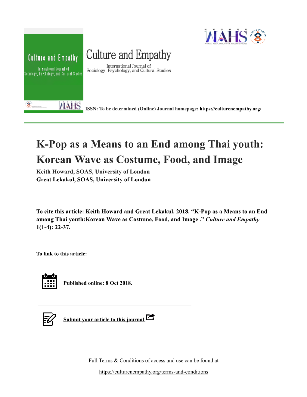 K-Pop As a Means to an End Among Thai Youth