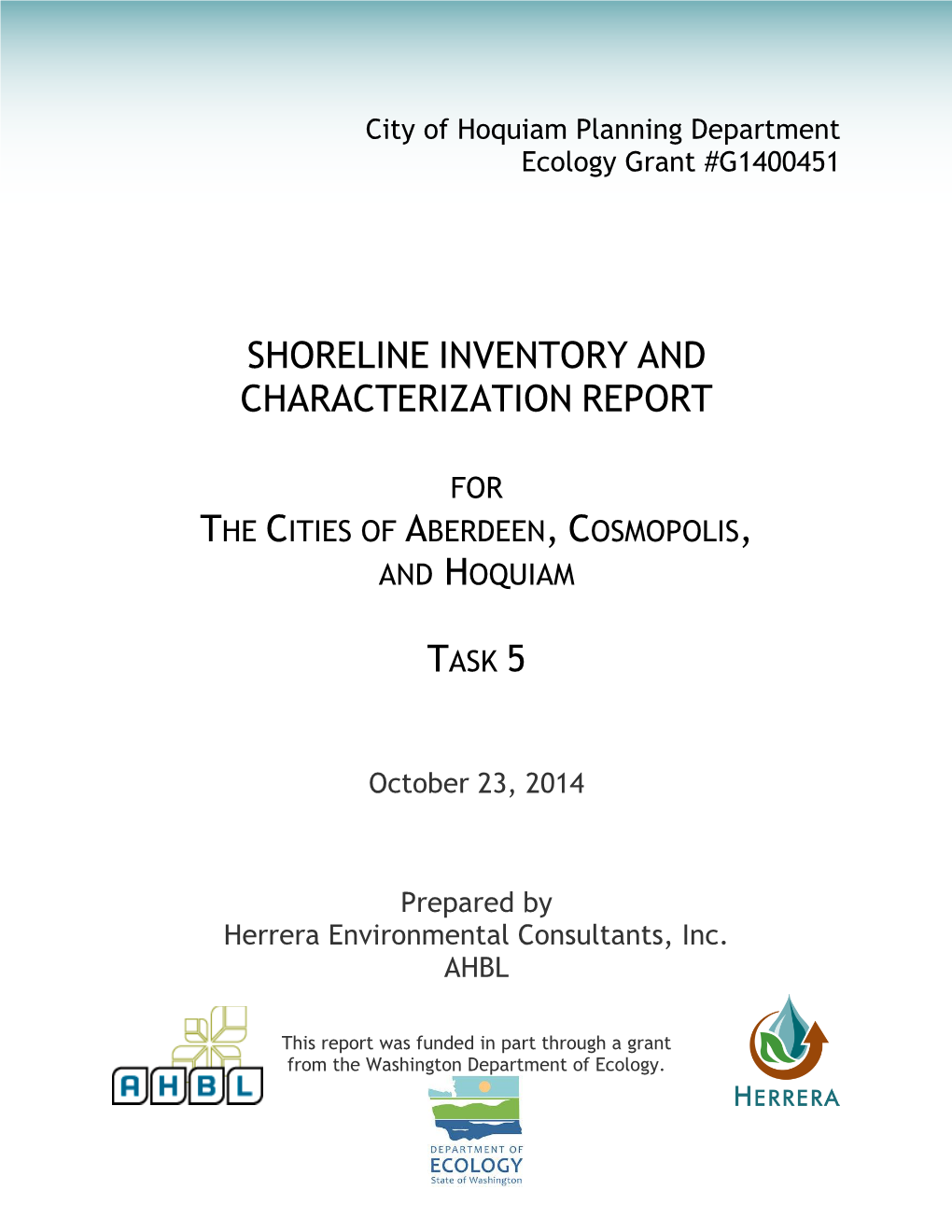 Shoreline Inventory and Characterization Report