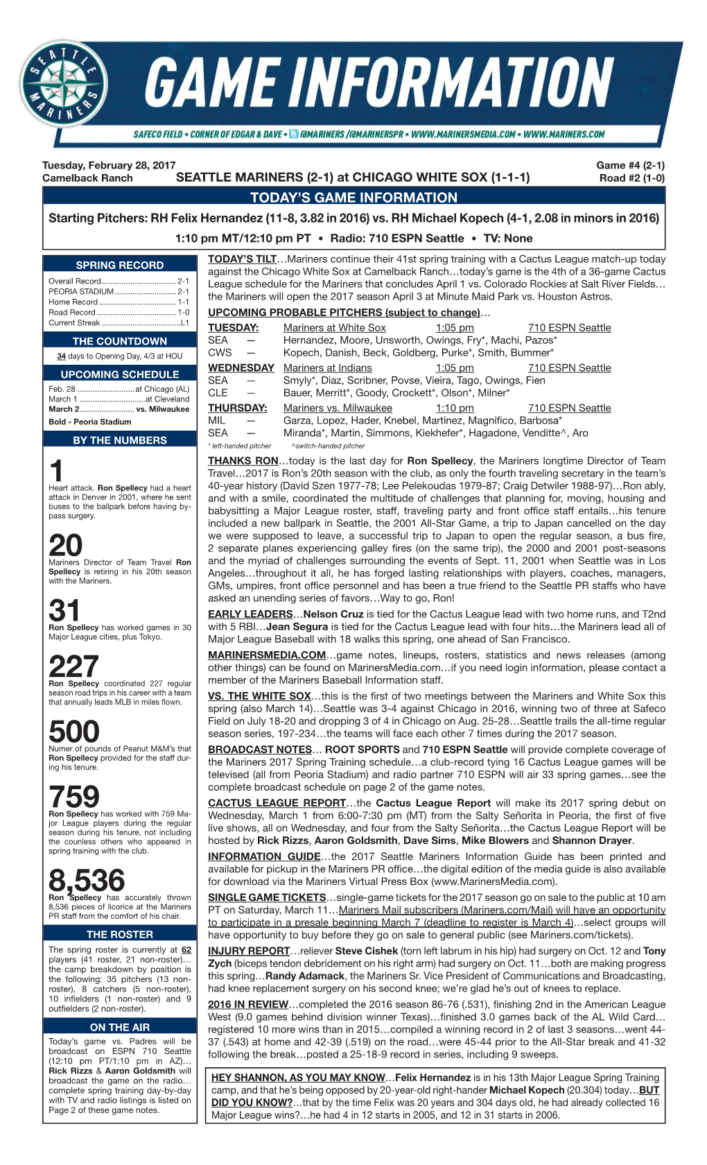 02.28.17 ST Game Notes.Indd